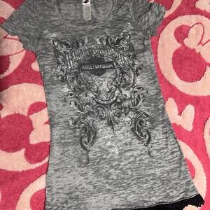 Grey harley davidson top